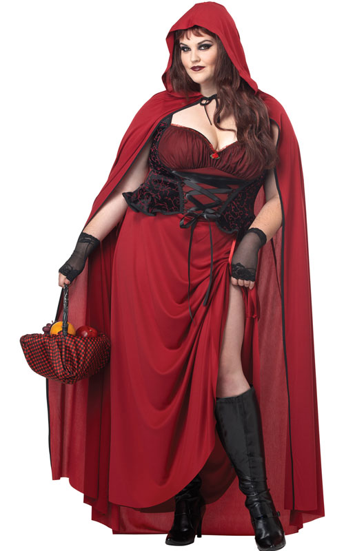 Dark Red Riding Hood Plus Size Costume