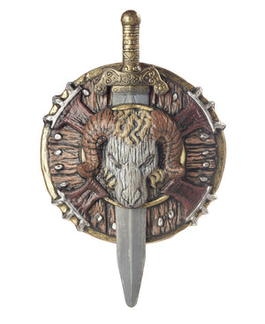 Barbarian Combat Shield and Sword