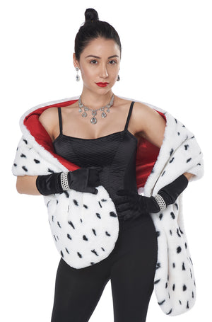 Faux Dalmatian Stole