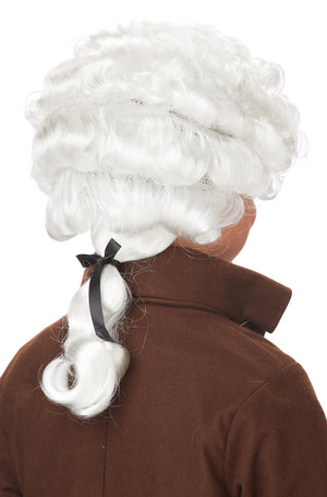 Child Colonial Man Wig (White)