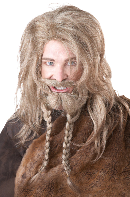 Viking Costume Wig and Beard (Dirty Blonde)