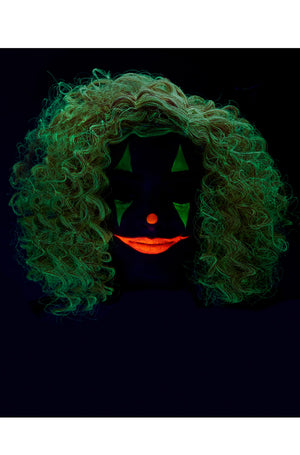 Glow in the Dark Curly Clown Wig