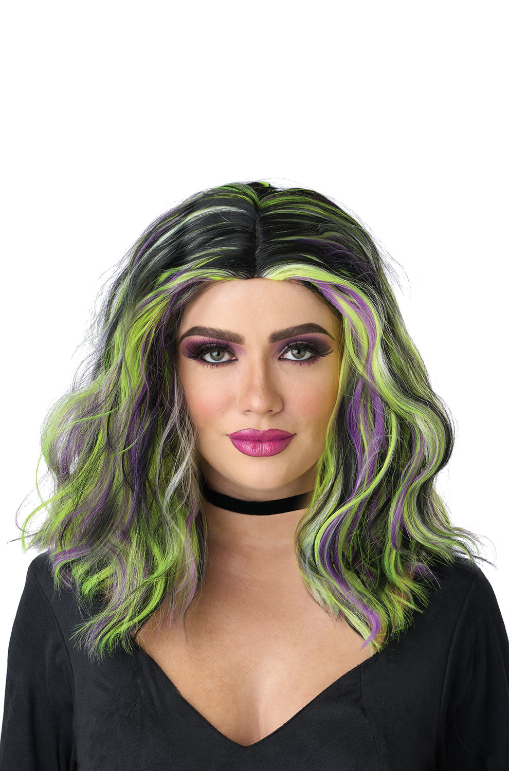 Neon Streaks Adult Wig
