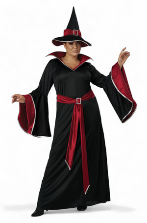 Ruby Red Glamour Witch Plus Size Costume