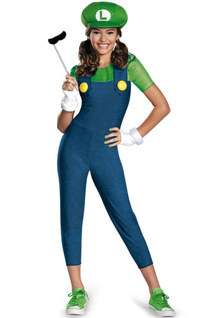 Luigi Tween Girl Costume
