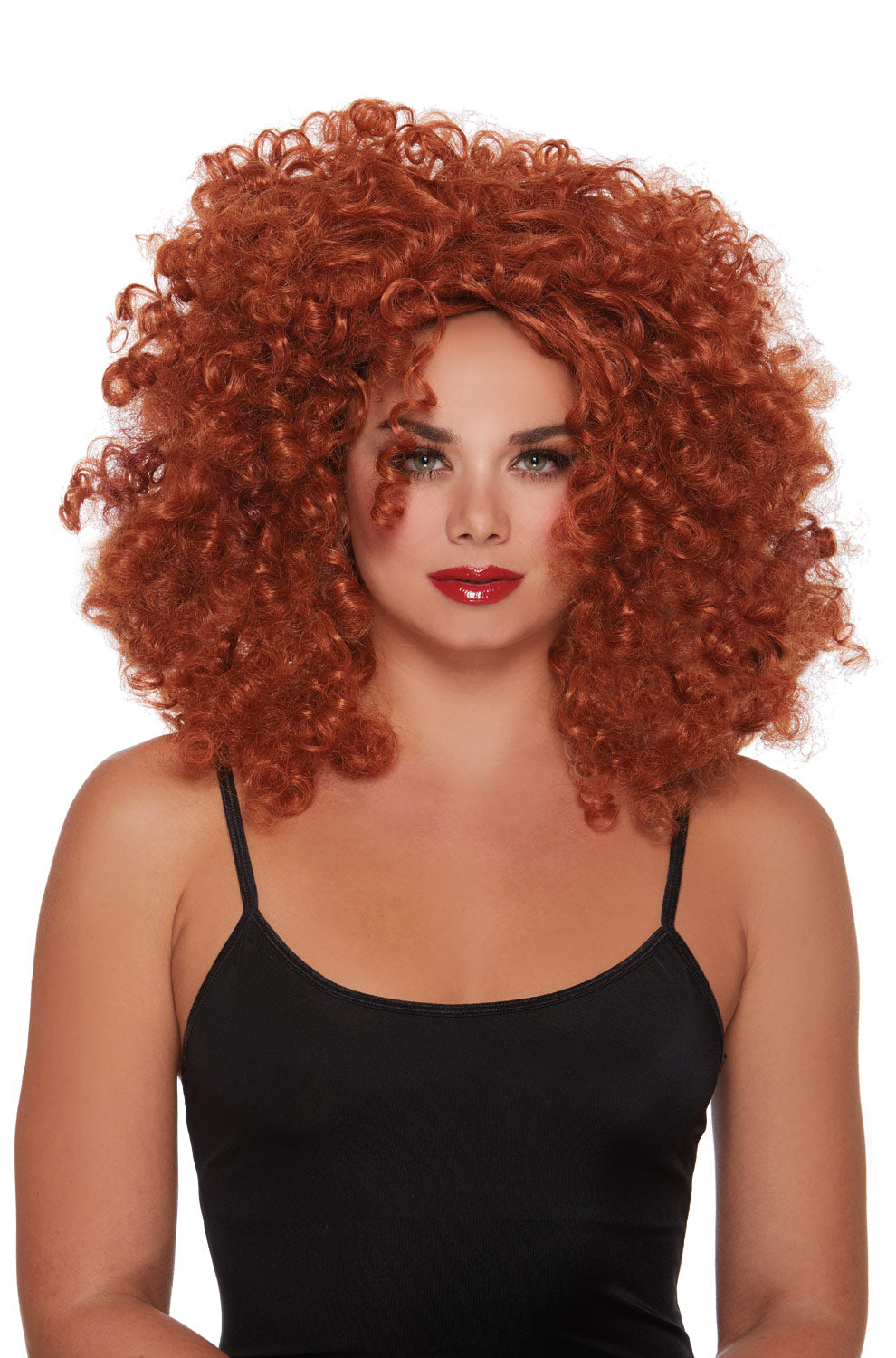 Natural Big Volume Curls Auburn Wig