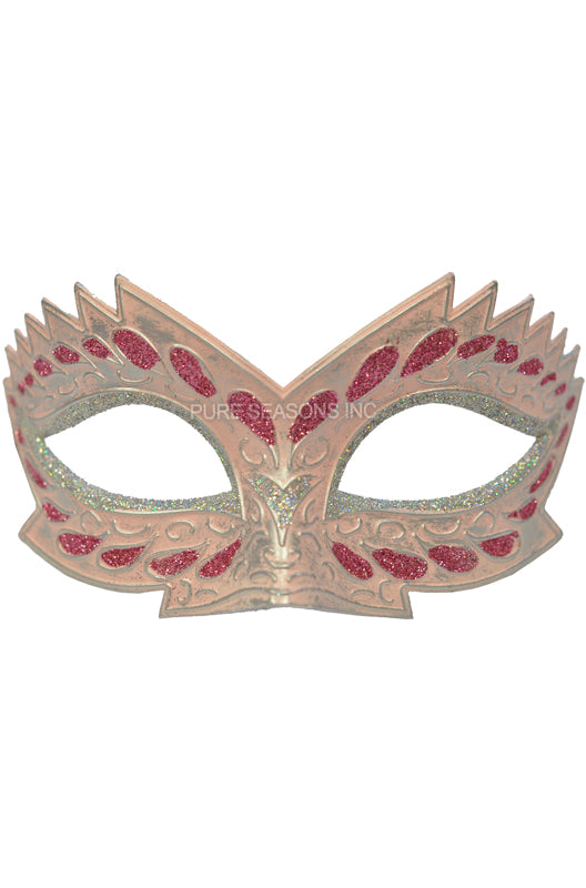 Falcon Flight Venetian Mask (Pink/Silver)