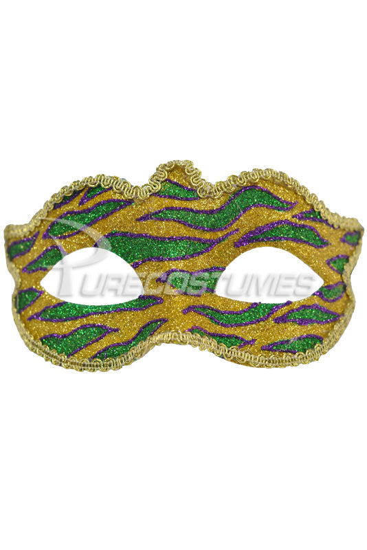 Mardi Gras Animal Print Child Mask (Gold)