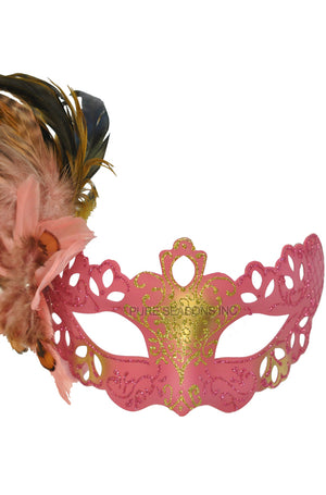 Lady Bella Venetian Mask (Pink)