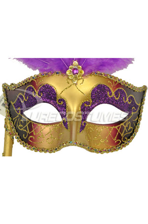 Colombina Vanity Fair Venetian Mask (Purple)