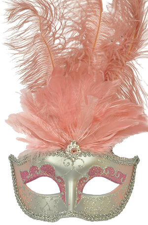 Colombina Festa Venetian Mask (Pink)