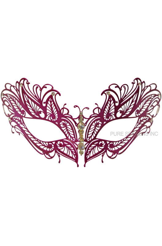 Mystique Winged Venetian Mask (Hot Pink)