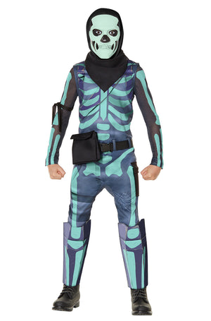 Fortnite Skull Trooper Green Glow Child Costume
