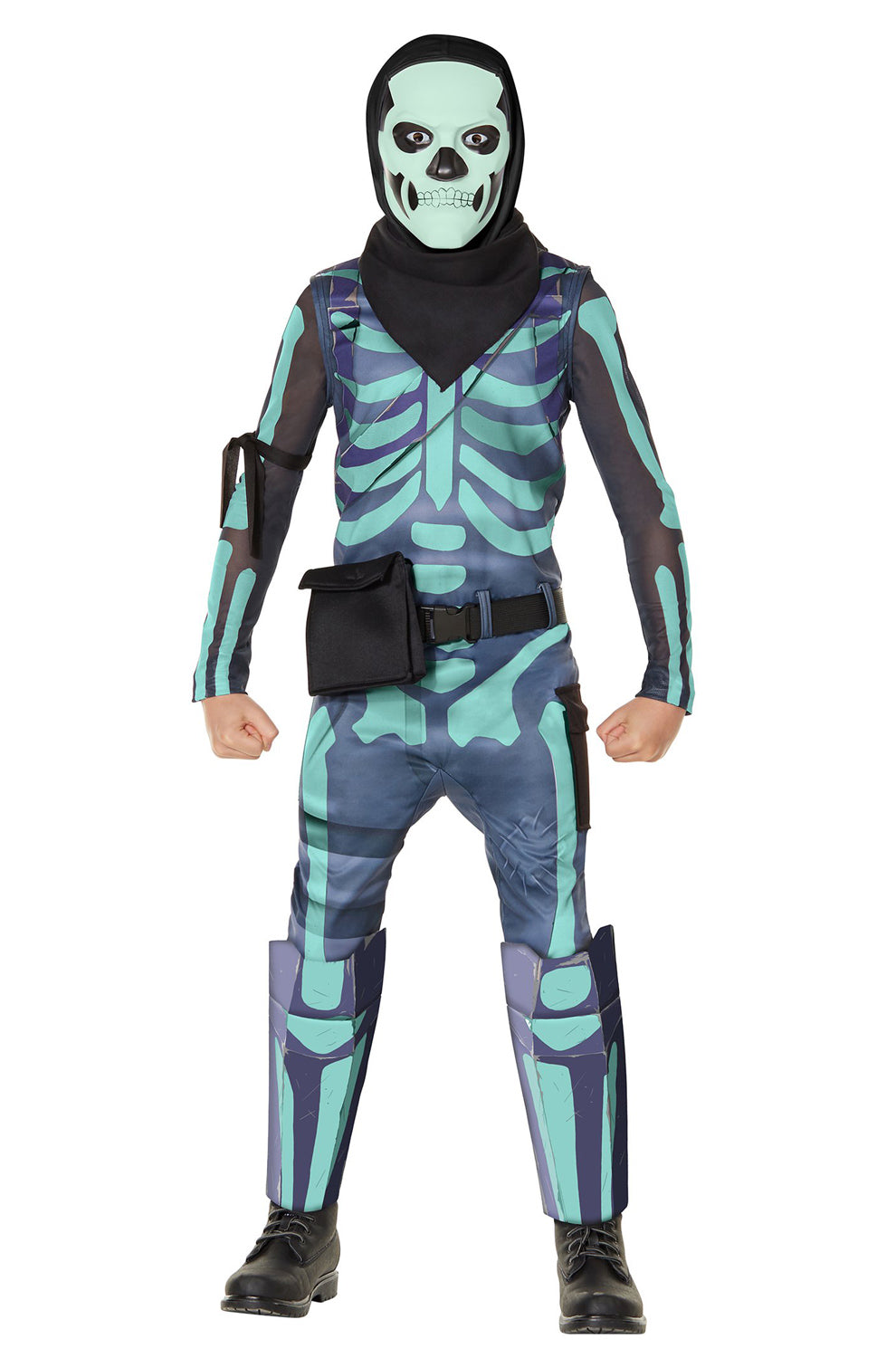 Fortnite Skull Trooper Green Glow Child Costume