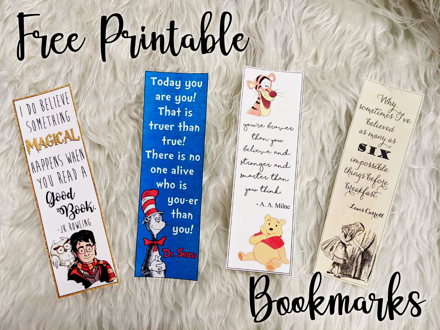 Free Printable Bookmarks for RAAD