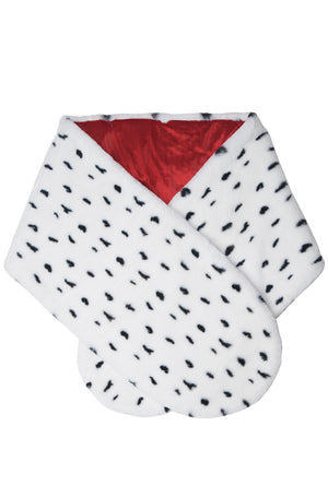 Faux Dalmatian Stole