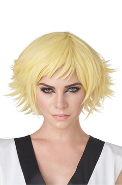Feathered Cosplay Adult Wig (Yellow)