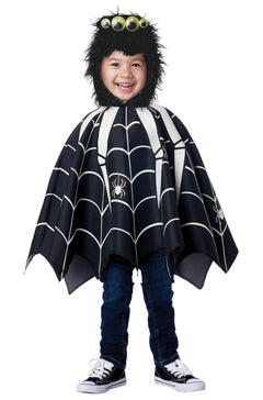 Glow in the Dark Spider Poncho Toddler Costume