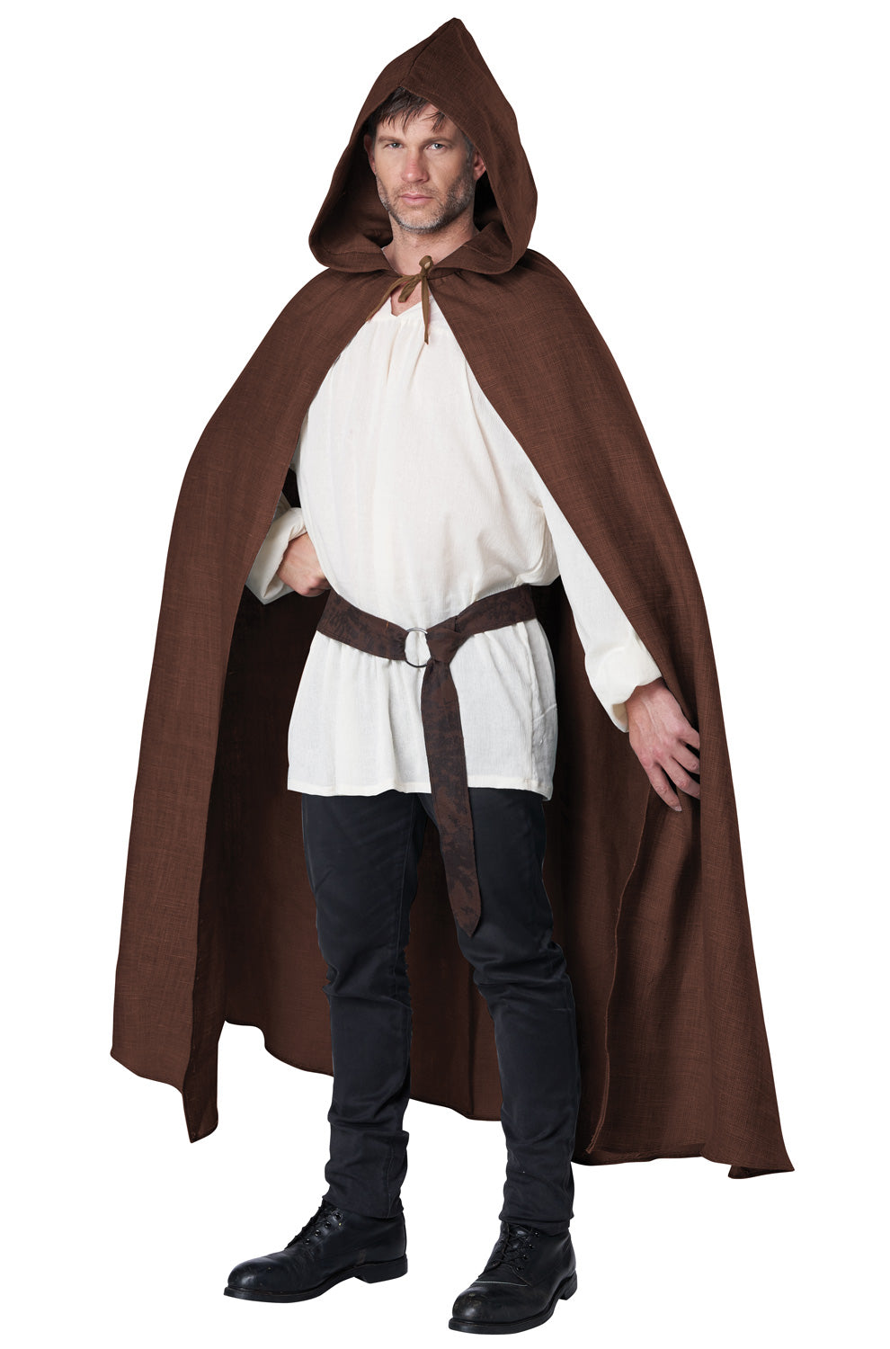 Hooded Cloak Adult Costume (Brown)