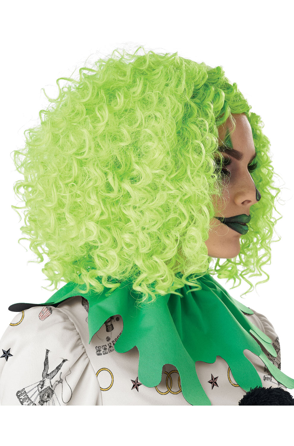 Corkscrew Clown Curls Wig (Green)