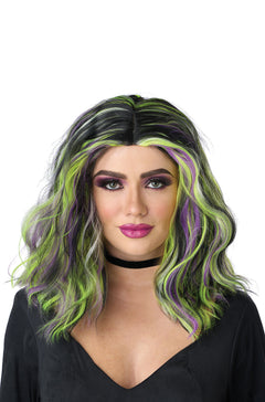 Neon Streaks Adult Wig