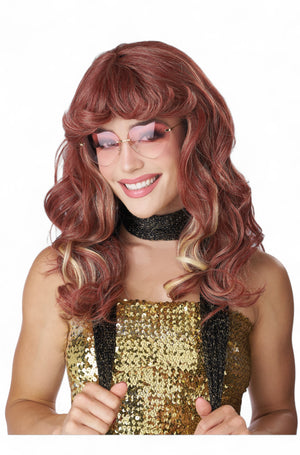 70's Disco Kitten Adult Wig (Auburn)
