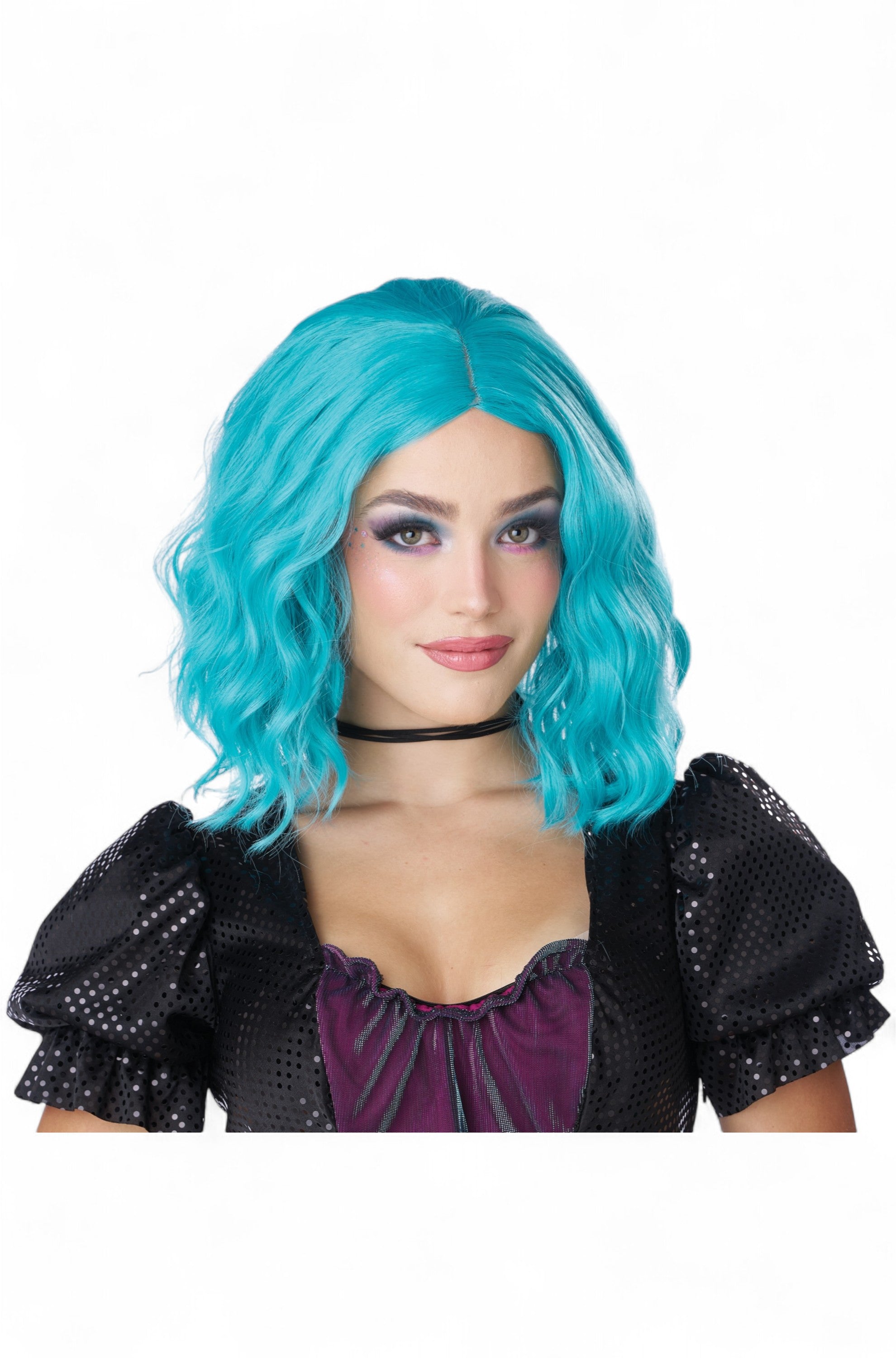 Short Wavy Bob Adult Wig (Turquoise)