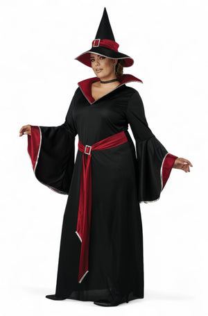 Ruby Red Glamour Witch Plus Size Costume