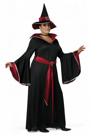 Ruby Red Glamour Witch Plus Size Costume