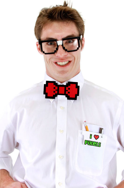 Pixel-8 Nerd Adult Costume Kit