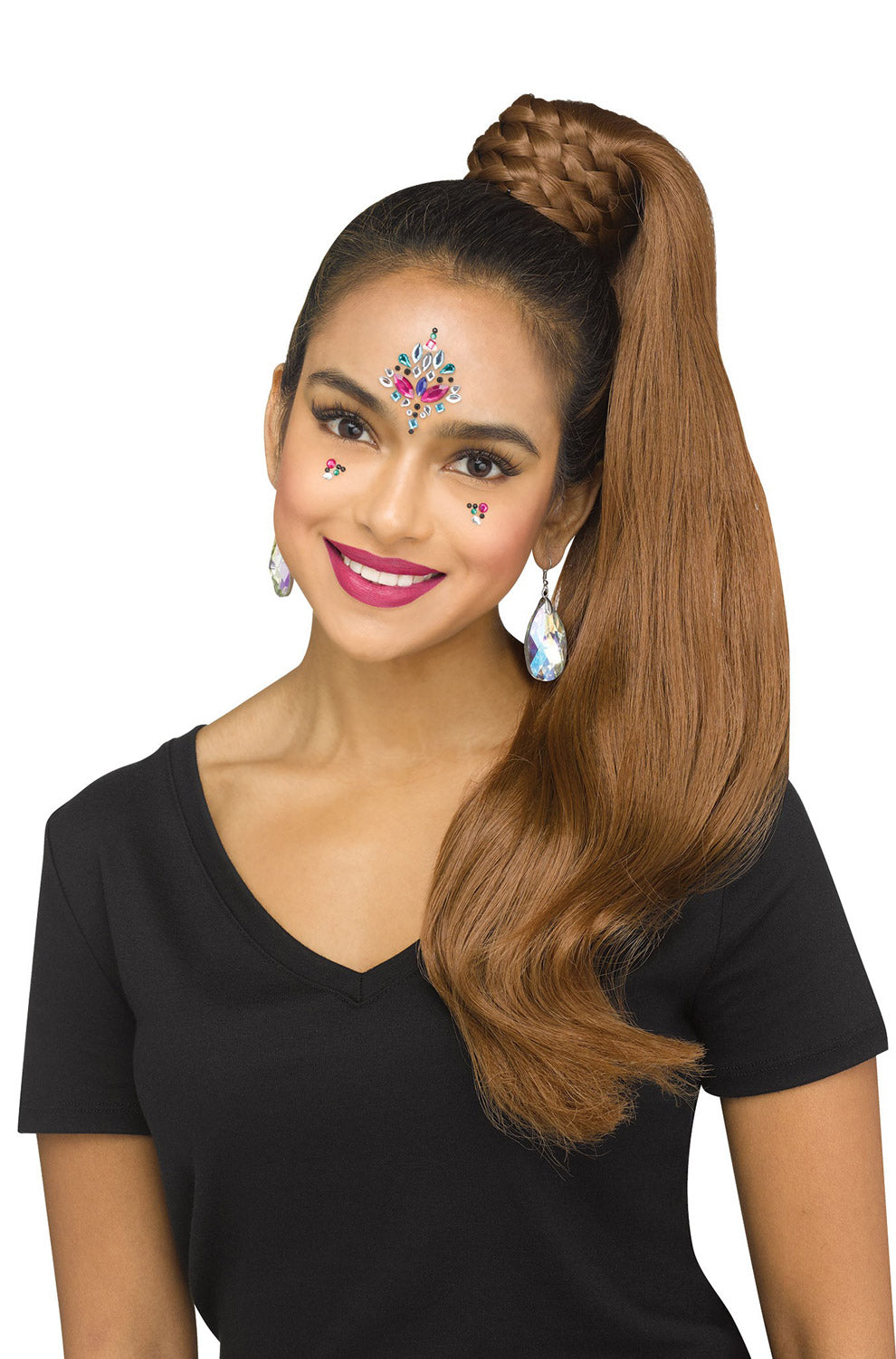 Genie Pony Tail Wig (Brunette)