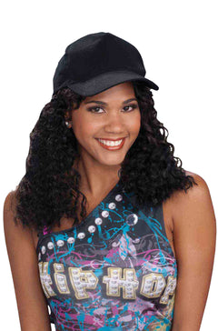 Hip Hop Girlfriend Hat & Wig Set