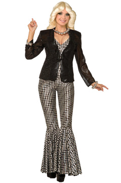Women's Black Disco Sequin Blazer