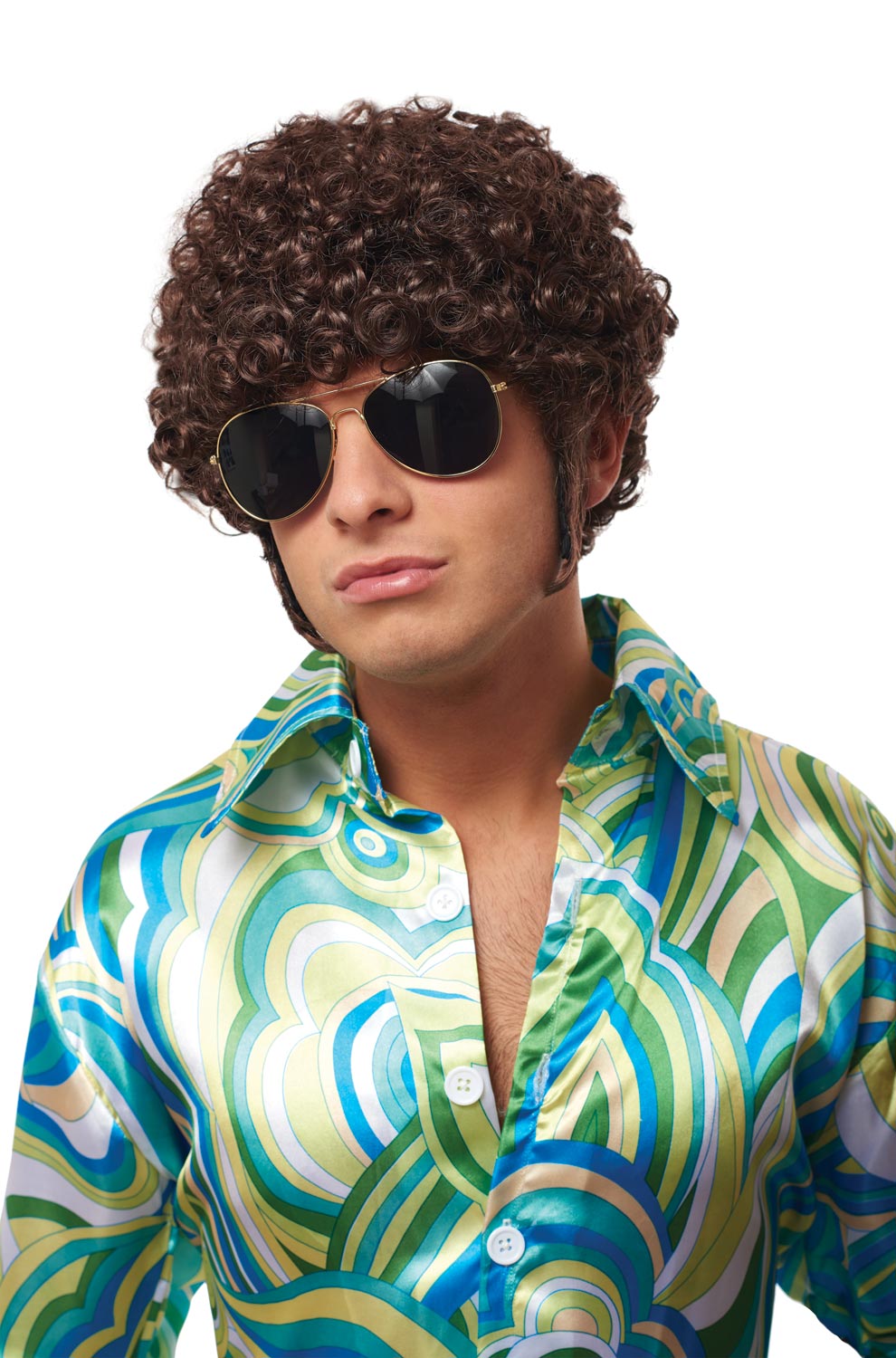 That 70's Guy Curly Wig (Brown)