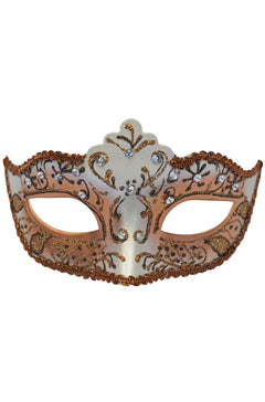 Bejeweled Venetian Mask (Brown)
