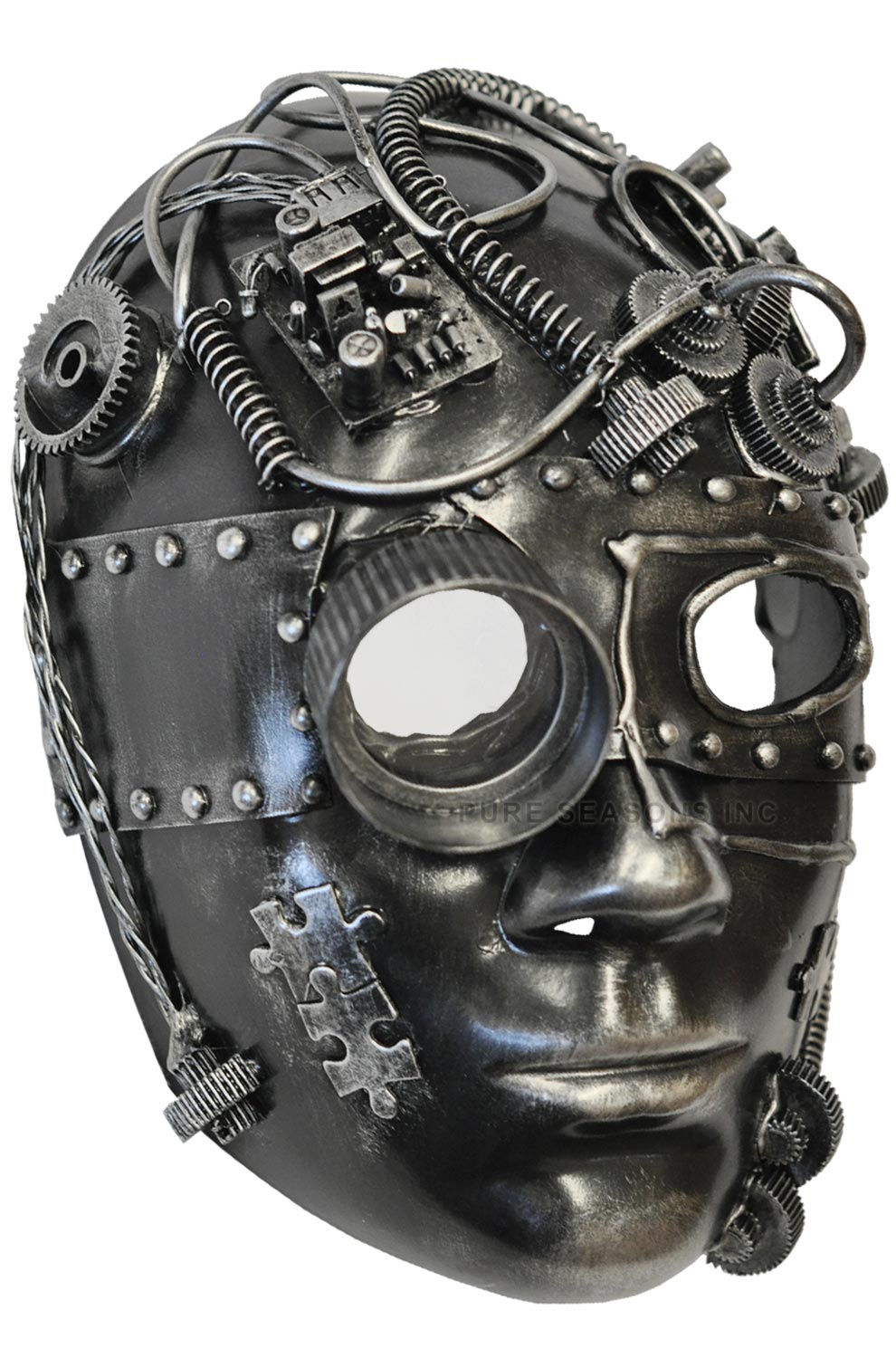 Steampunk Inventor Mask (Silver)