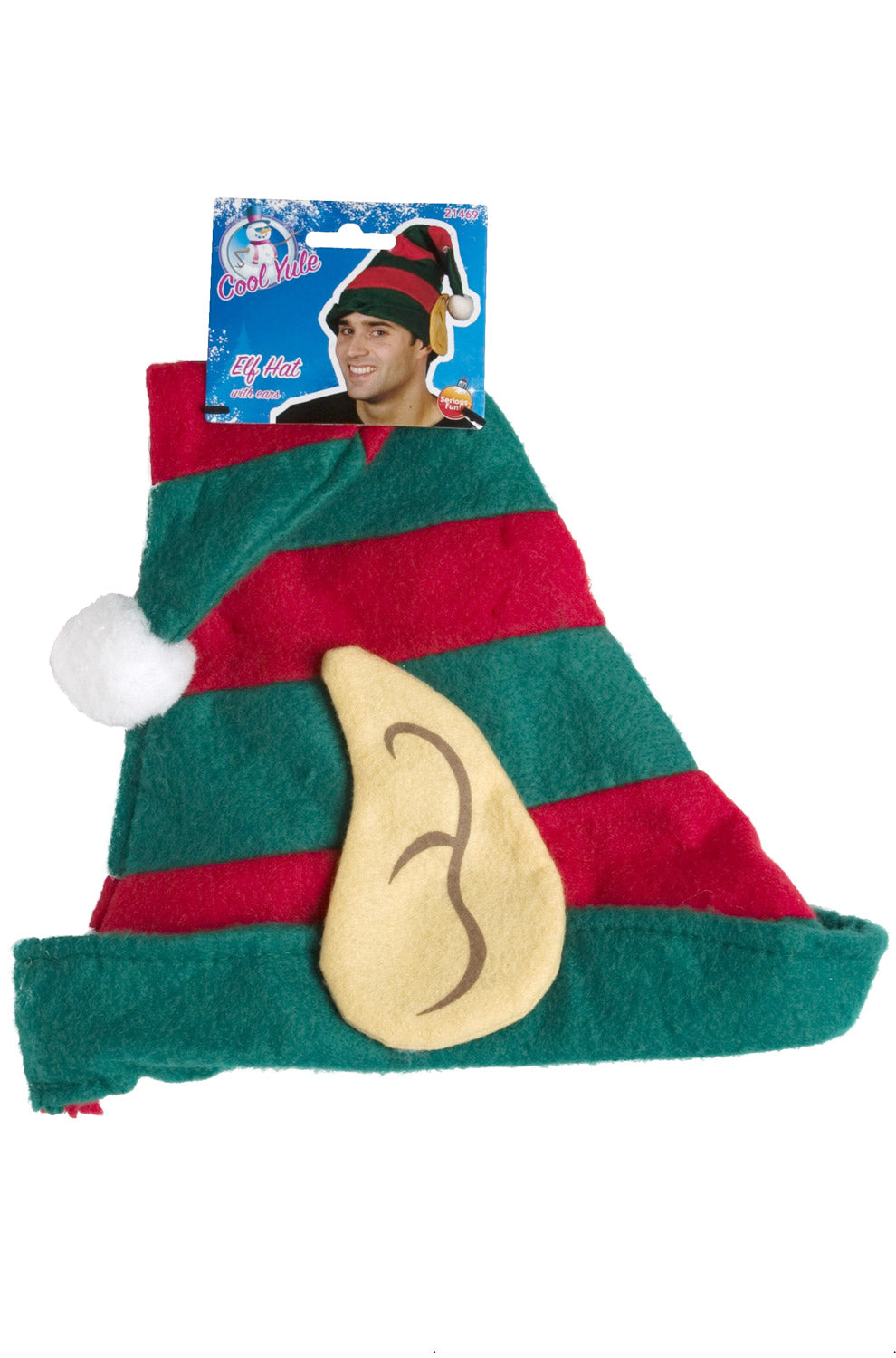 Striped Elf Hat with Ears