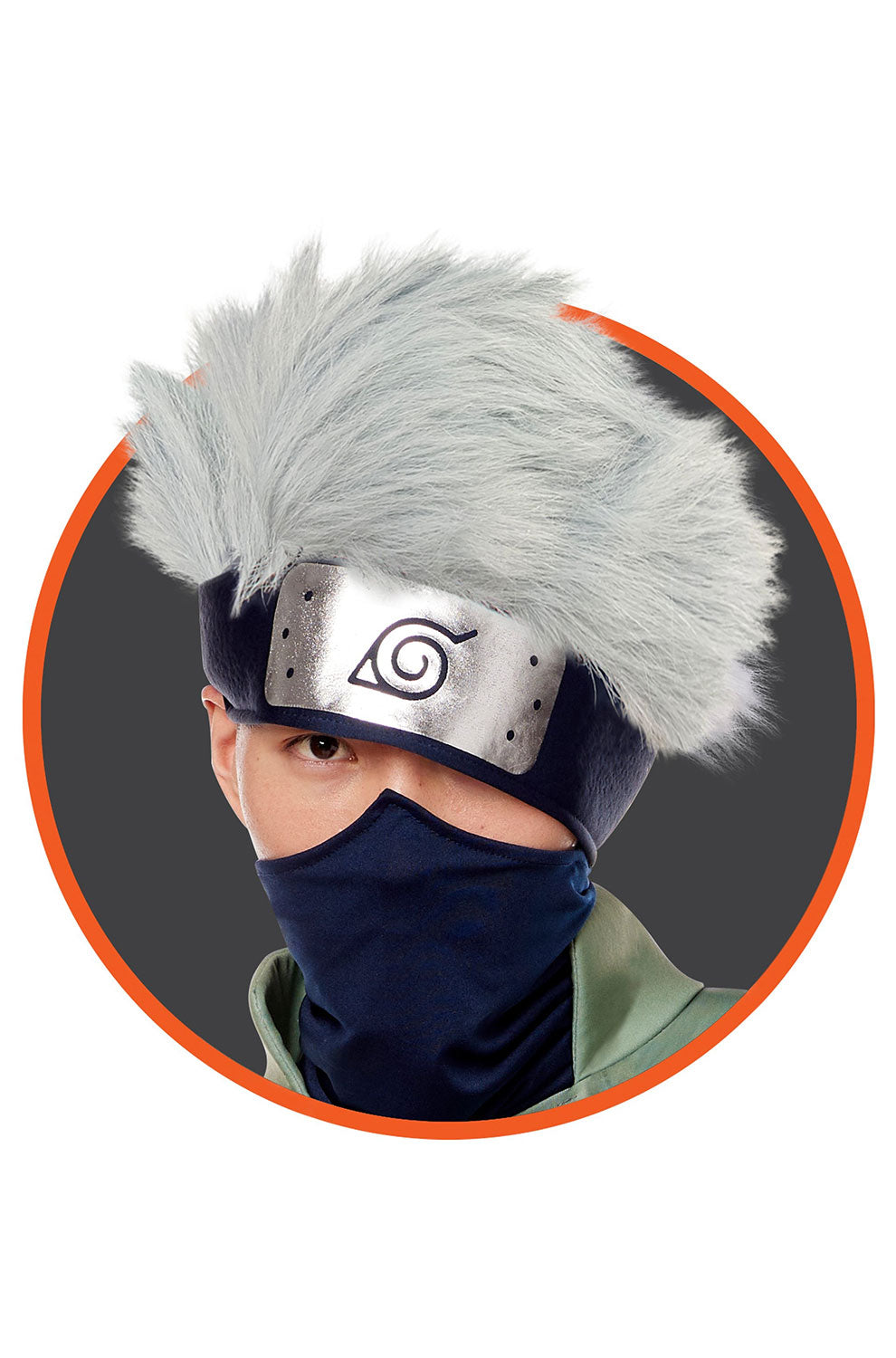 Kakashi Adult Headband with Hair